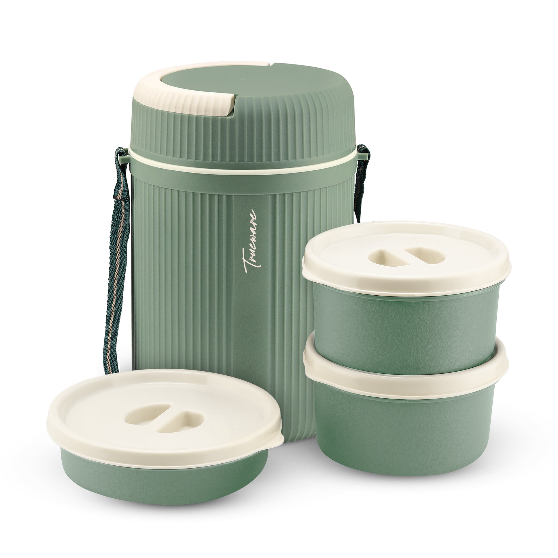 Trueware Meal Insulated Lunch Box (Blue, Medium)Plastic,1100 ML