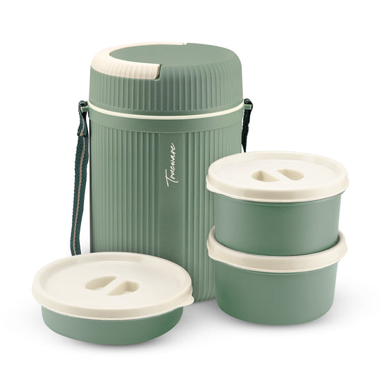 Trueware Meal Insulated Lunch Box (Blue, Medium)Plastic,1100 ML