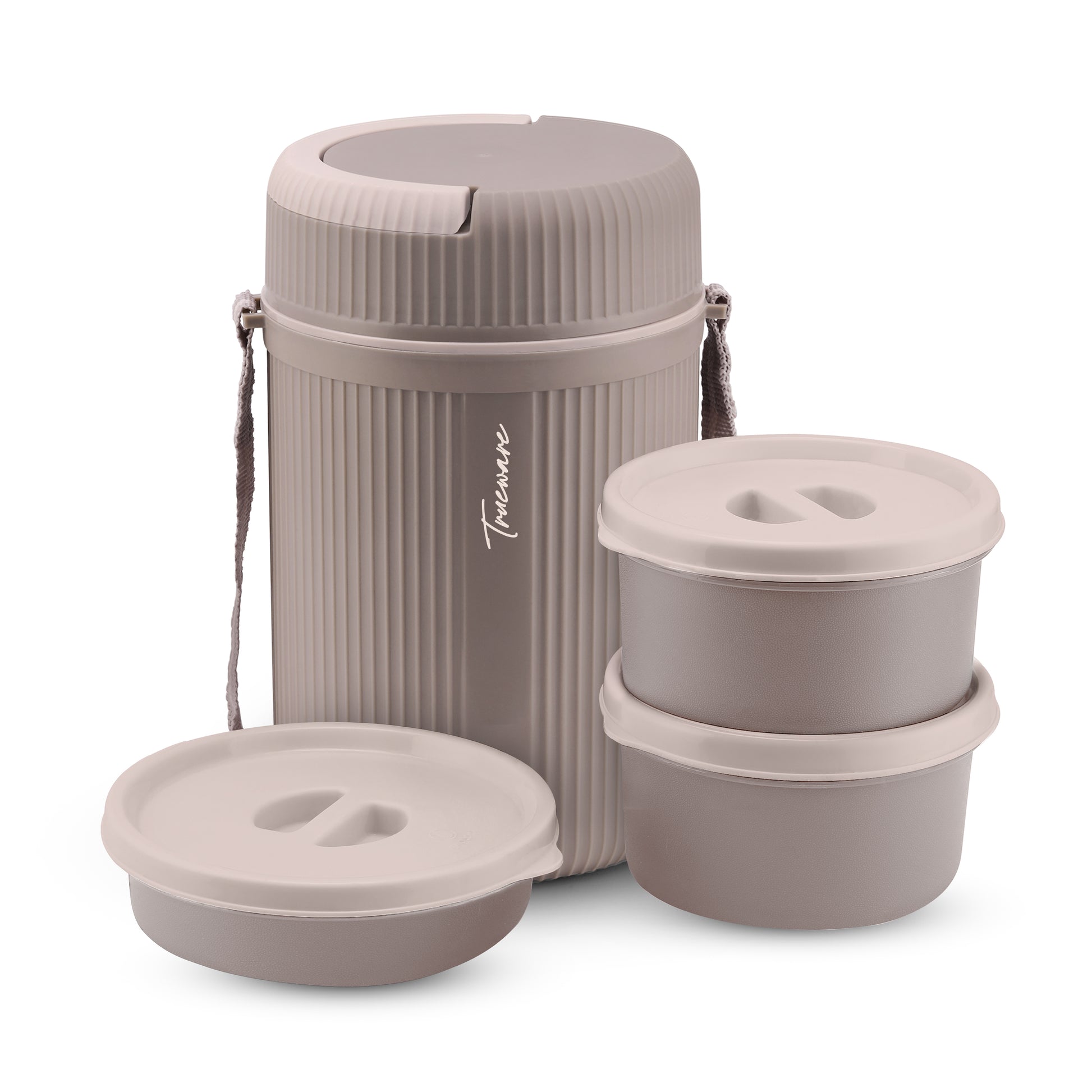 Trueware Meal Insulated Lunch Box (Blue, Medium)Plastic,1100 ML