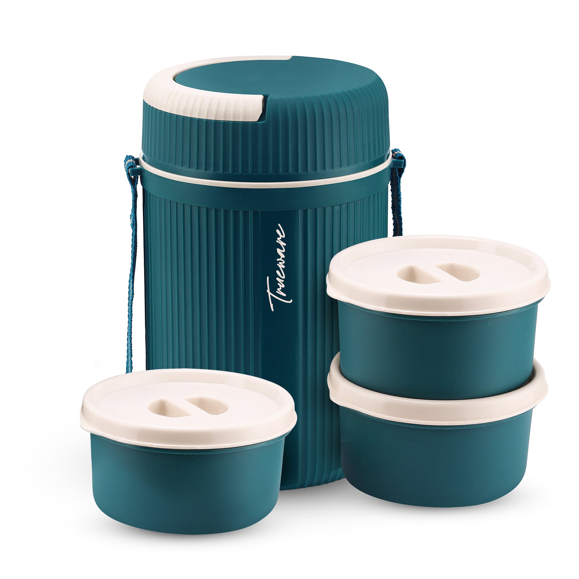 Trueware Meal Insulated Lunch Box (Blue, Large)Plastic,1100 ML