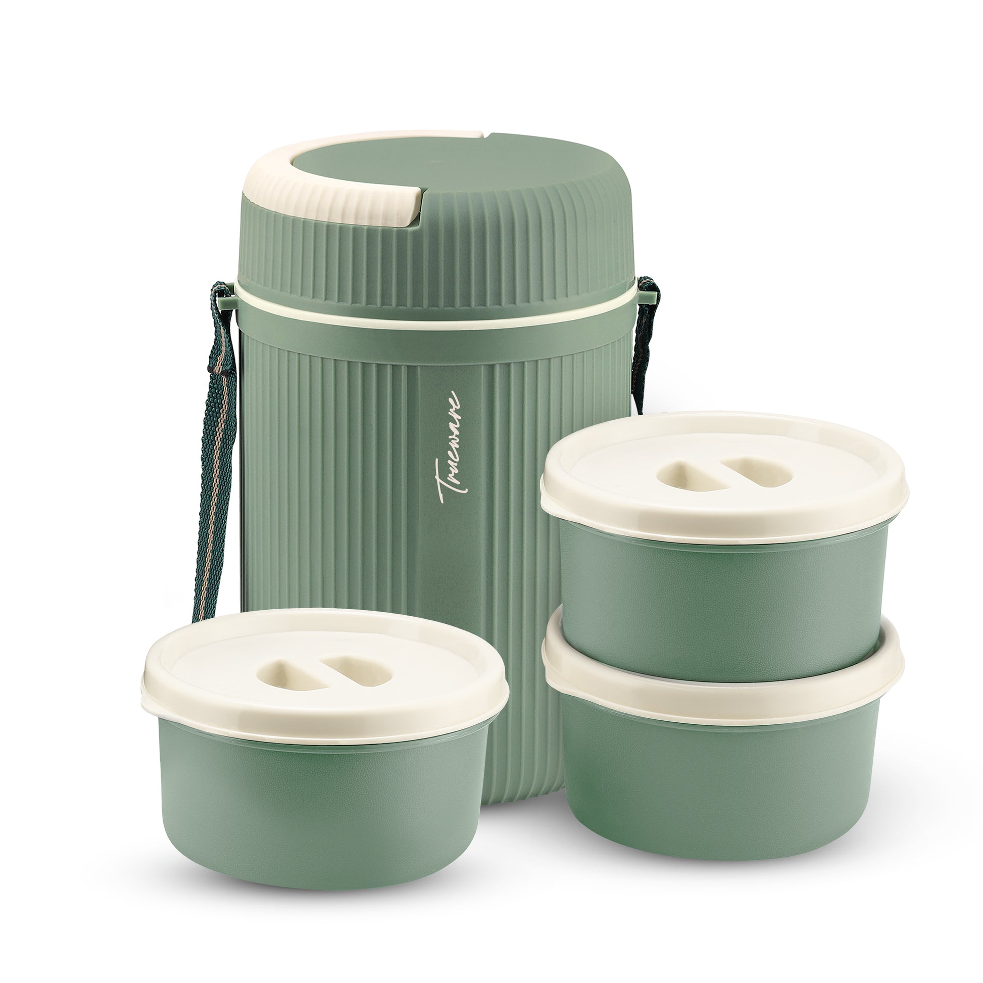 Trueware Meal Insulated Lunch Box (Blue, Large)Plastic,1100 ML