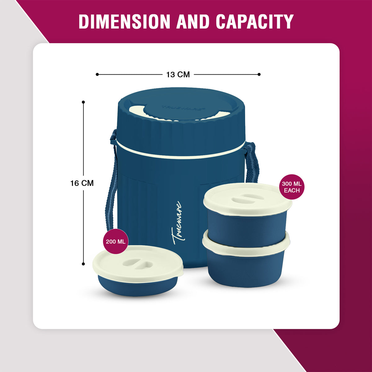 Trueware Snakk 2 Lunch Box I 3 Containers