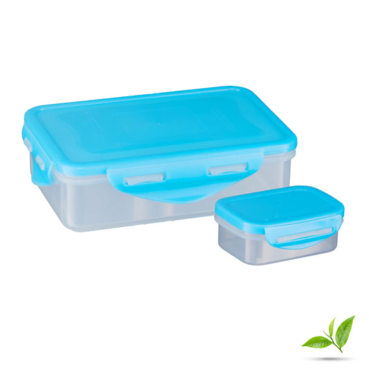 Trueware Tiffinline School Mate Plastic Kids Lunch Box Big Box | 500 ML & Small 150 ML