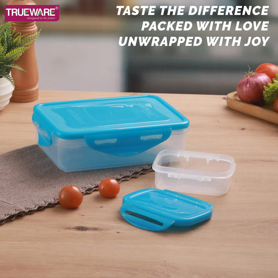 Trueware Tiffinline School Mate Plastic Kids Lunch Box Big Box | 500 ML & Small 150 ML
