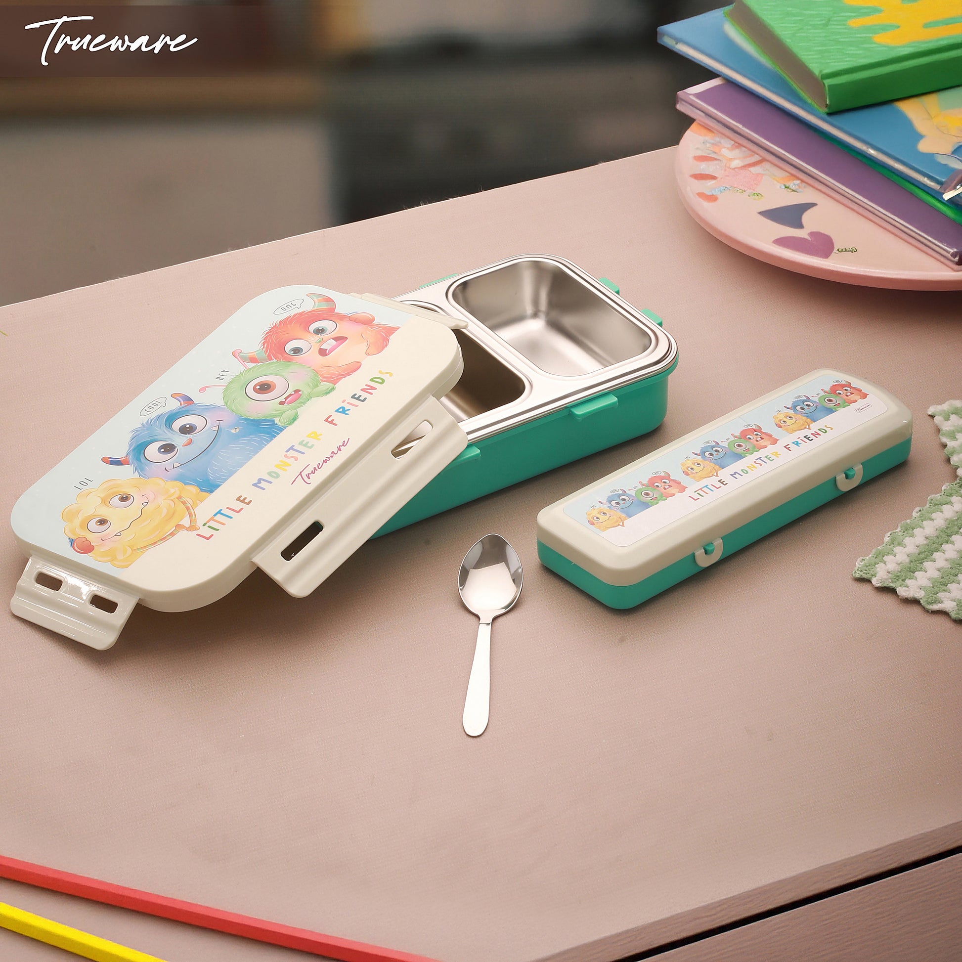Trueware Pluto Lunch Box 2 Compartment Leak-Proof BPA Free Stainless Steel