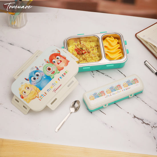 Trueware Pluto Lunch Box 2 Compartment Leak-Proof BPA Free Stainless Steel