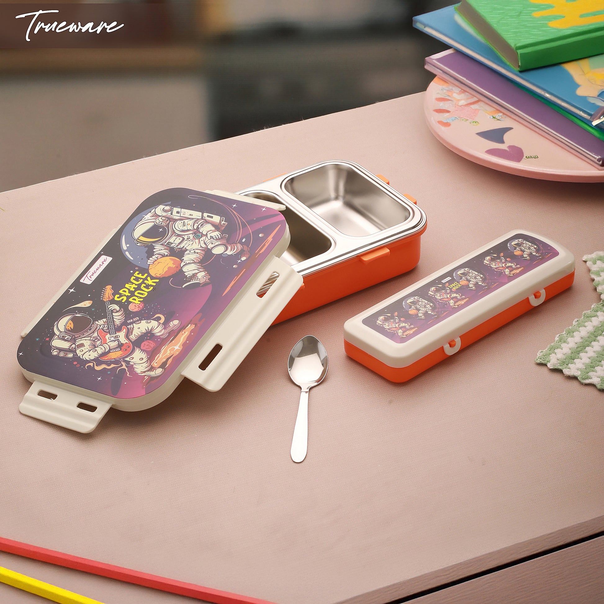 Trueware Pluto Lunch Box 2 Compartment Leak-Proof BPA Free Stainless Steel