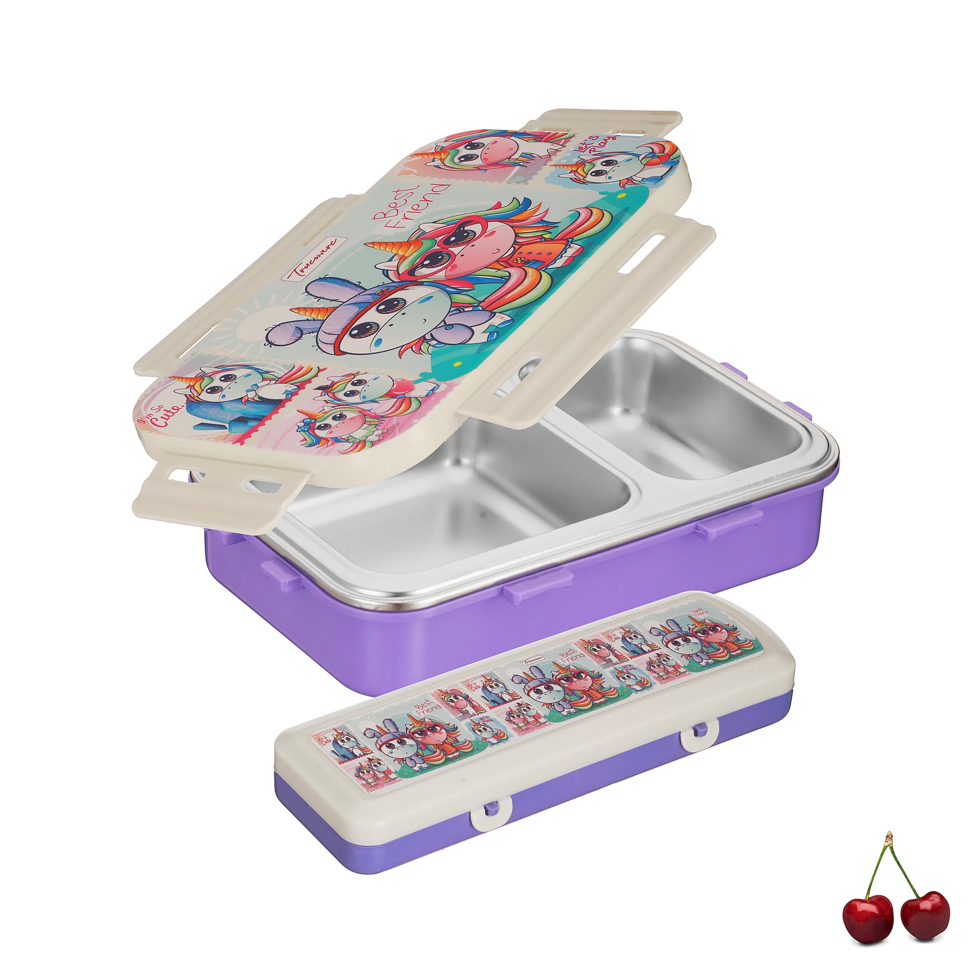 Trueware Pluto Lunch Box 2 Compartment Leak-Proof BPA Free Stainless Steel