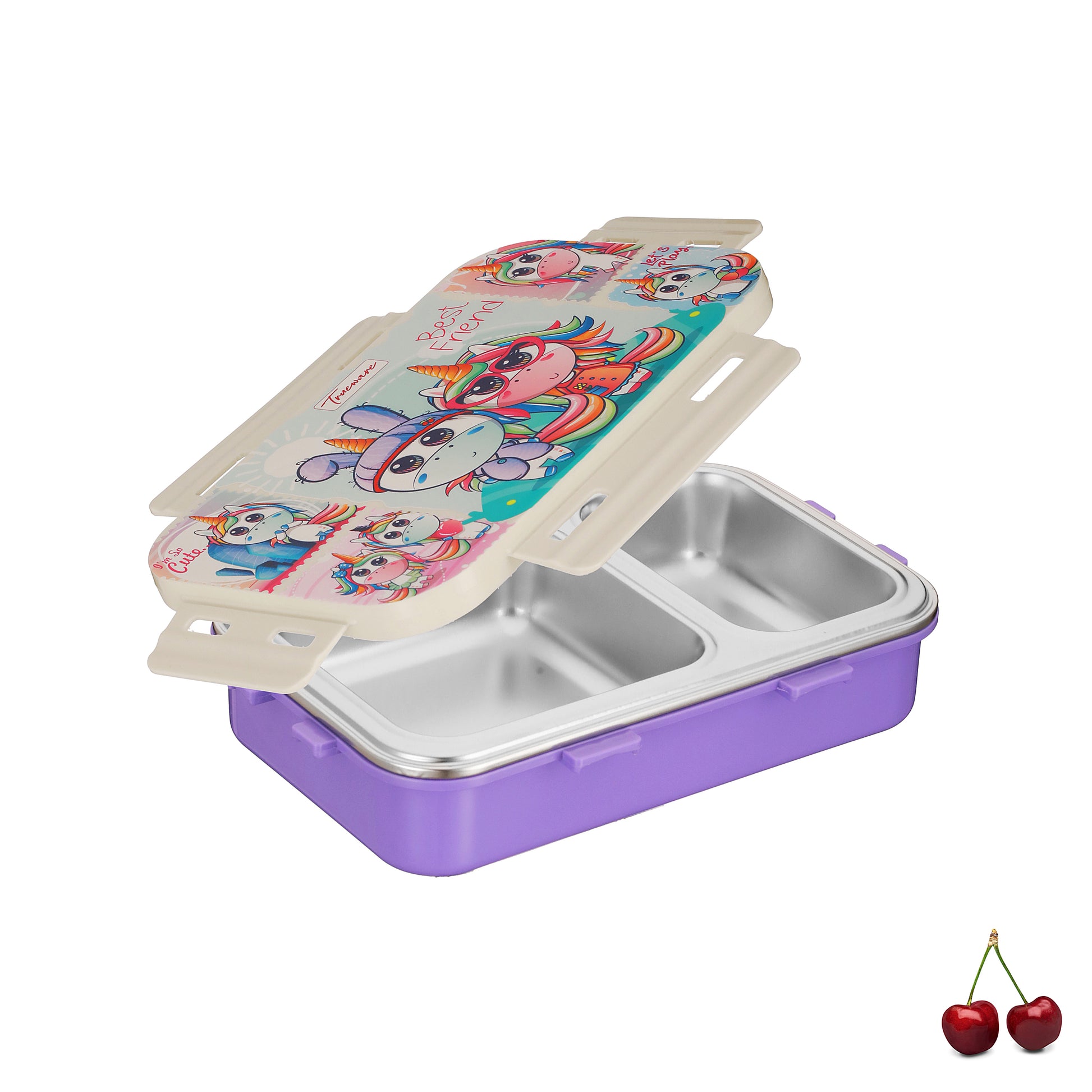 Trueware Pluto Lunch Box 2 Compartment Leak-Proof BPA Free Stainless Steel