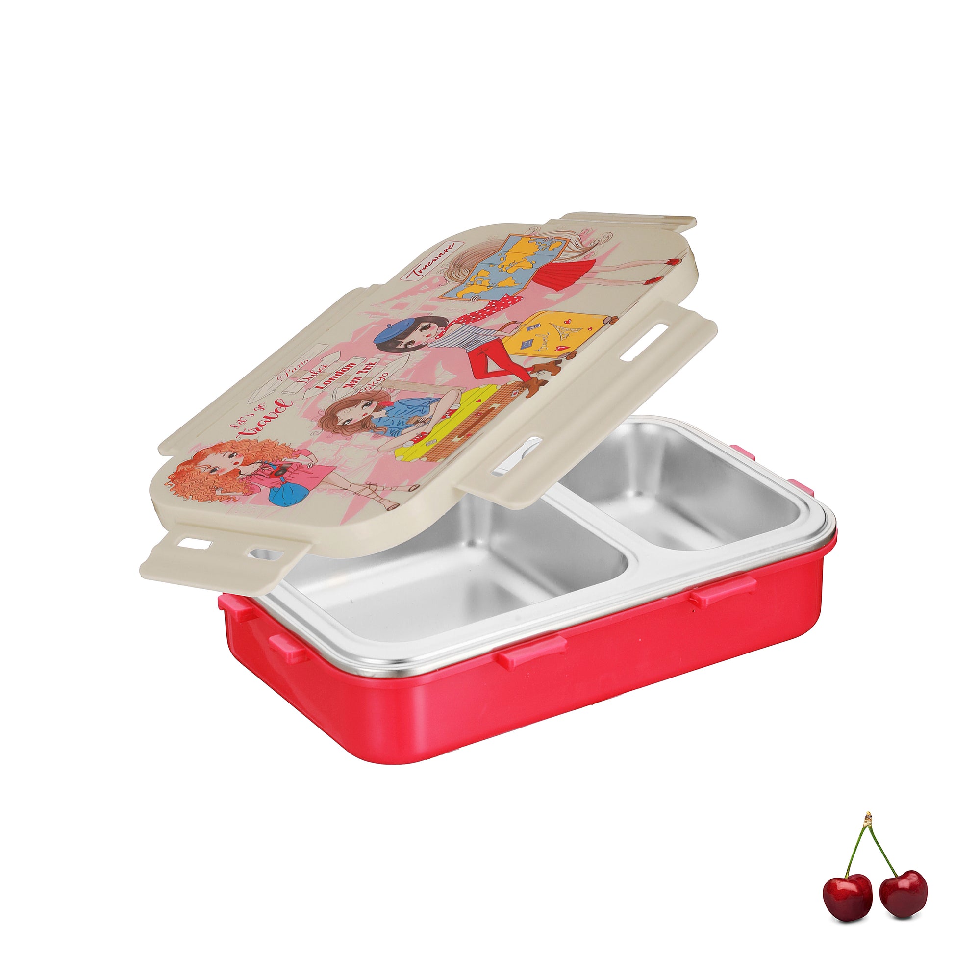 Trueware Pluto Lunch Box 2 Compartment Leak-Proof BPA Free Stainless Steel