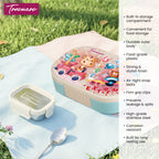 Sleek Lunch Set I Lunch Box with Veggie Container