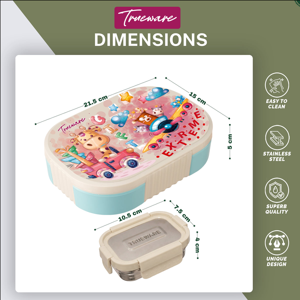Sleek Lunch Set I Lunch Box with Veggie Container