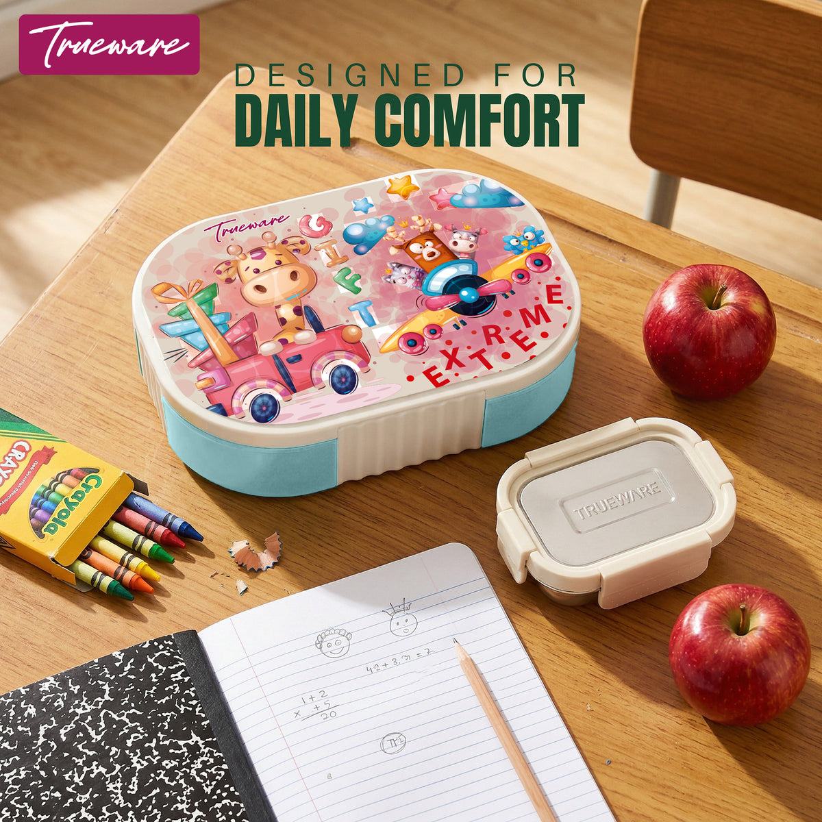 Sleek Lunch Set I Lunch Box with Veggie Container