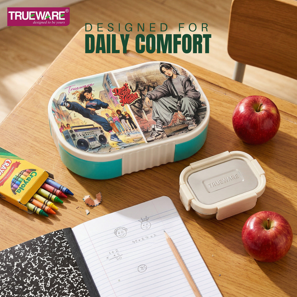 Sleek Lunch Set I Lunch Box with Veggie Container