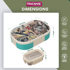 Sleek Lunch Set I Lunch Box with Veggie Container