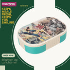 Sleek Lunch Set I Lunch Box with Veggie Container
