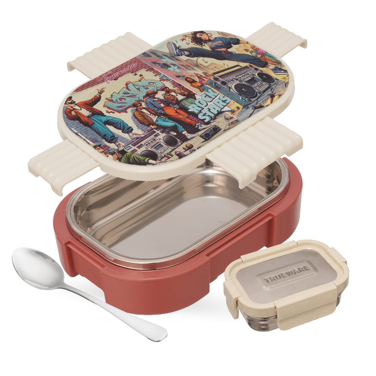 Trueware Sleek Lunch Set I Lunch Box with Veggie Container