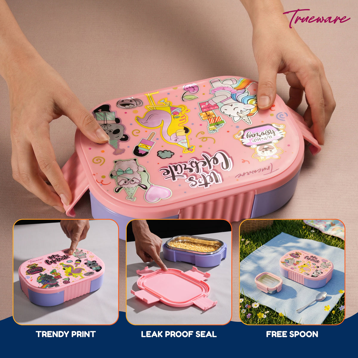 Trueware Sleek Lunch Set I Lunch Box with Veggie Container