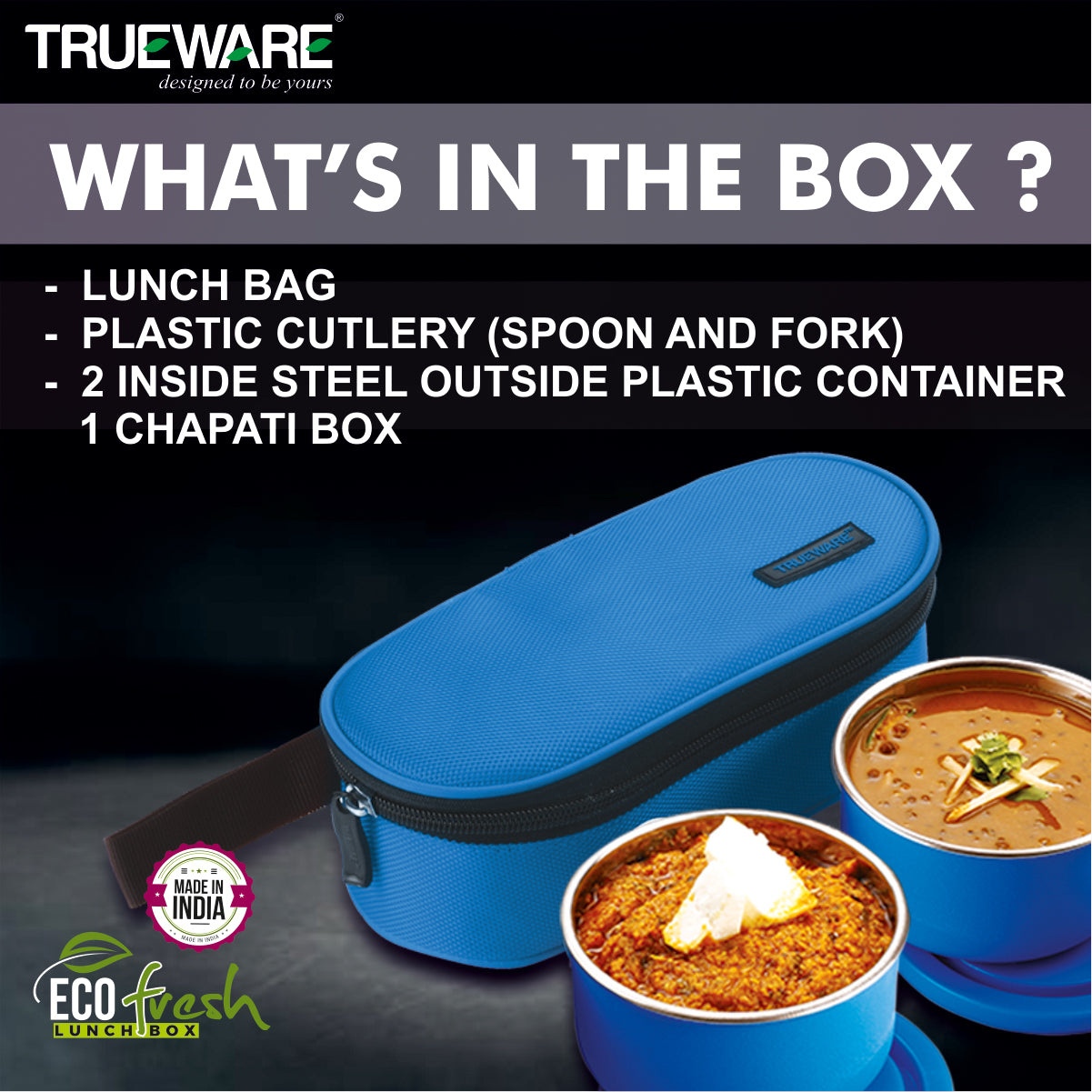 Lunch Box Eco Fresh 2Pcs Pp Silverline