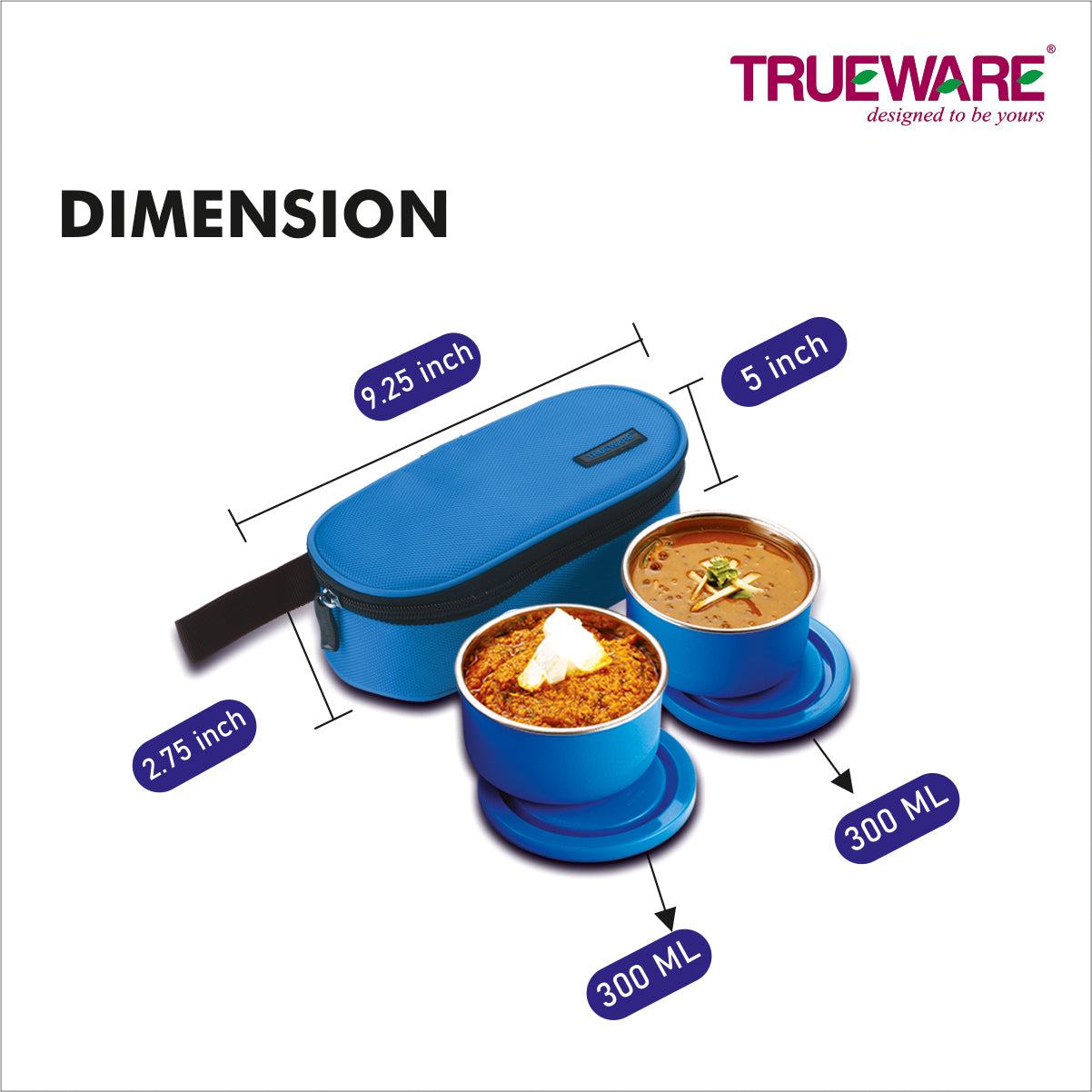 Lunch Box Eco Fresh 2Pcs Pp Silverline