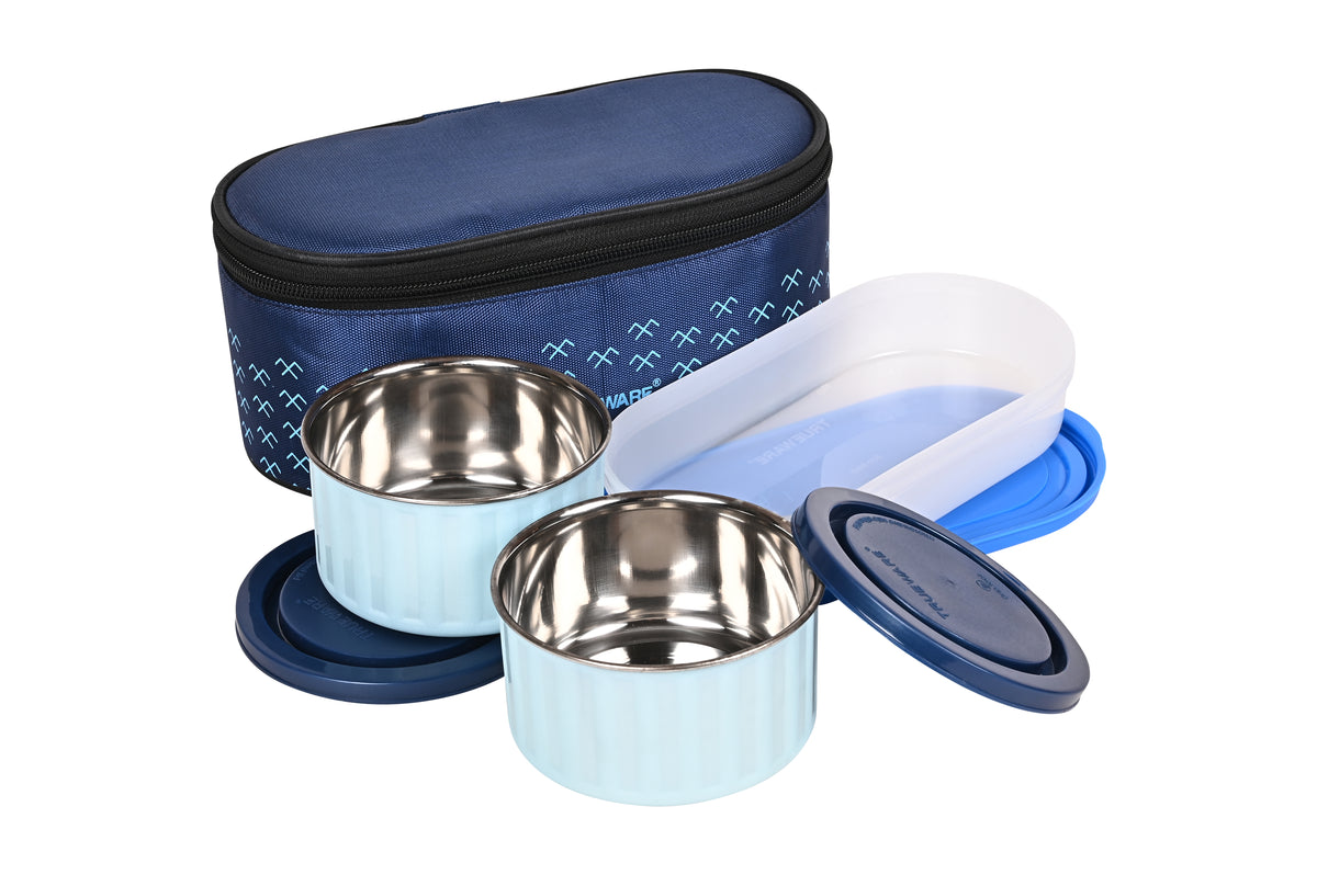 Trueware Day Time 2+1 Microsafe Lunch Box I 2 Containers + 1 Chapatti Box