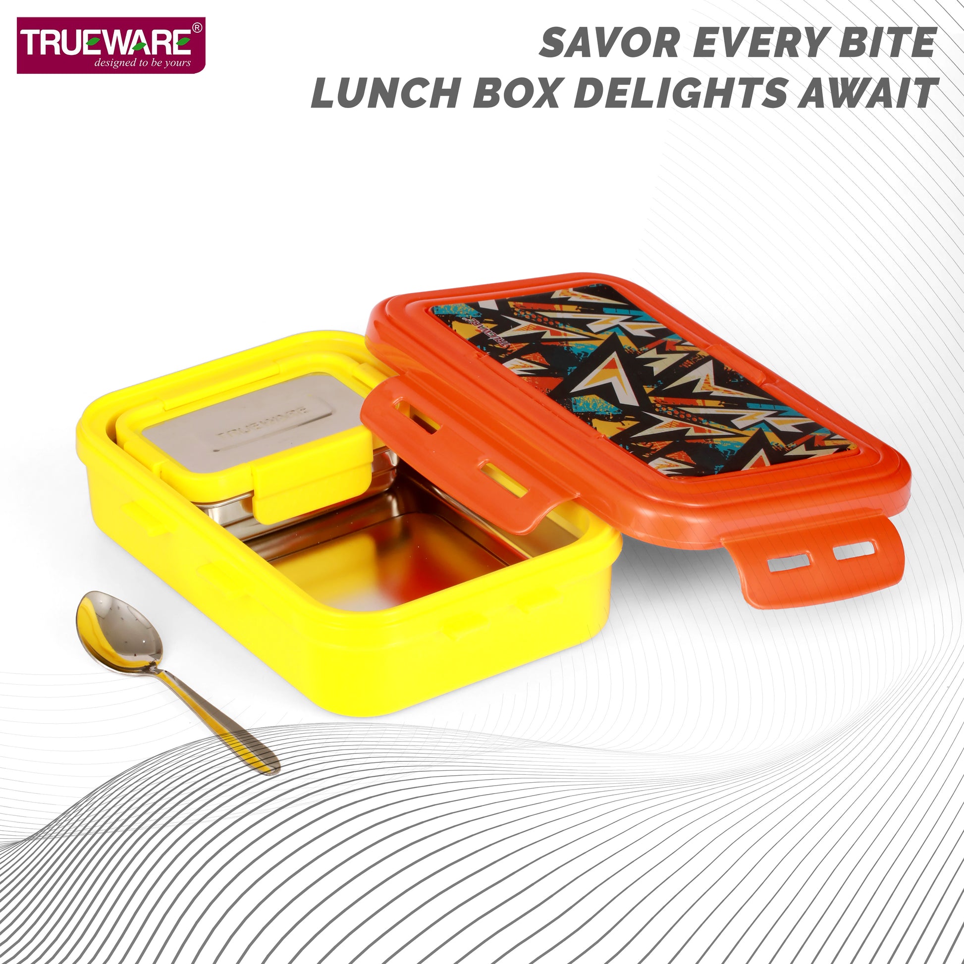Trueware POKO Senior Steel Lee Pu Insulated Hot Lunch Box 900ML Big Container and 150 ML