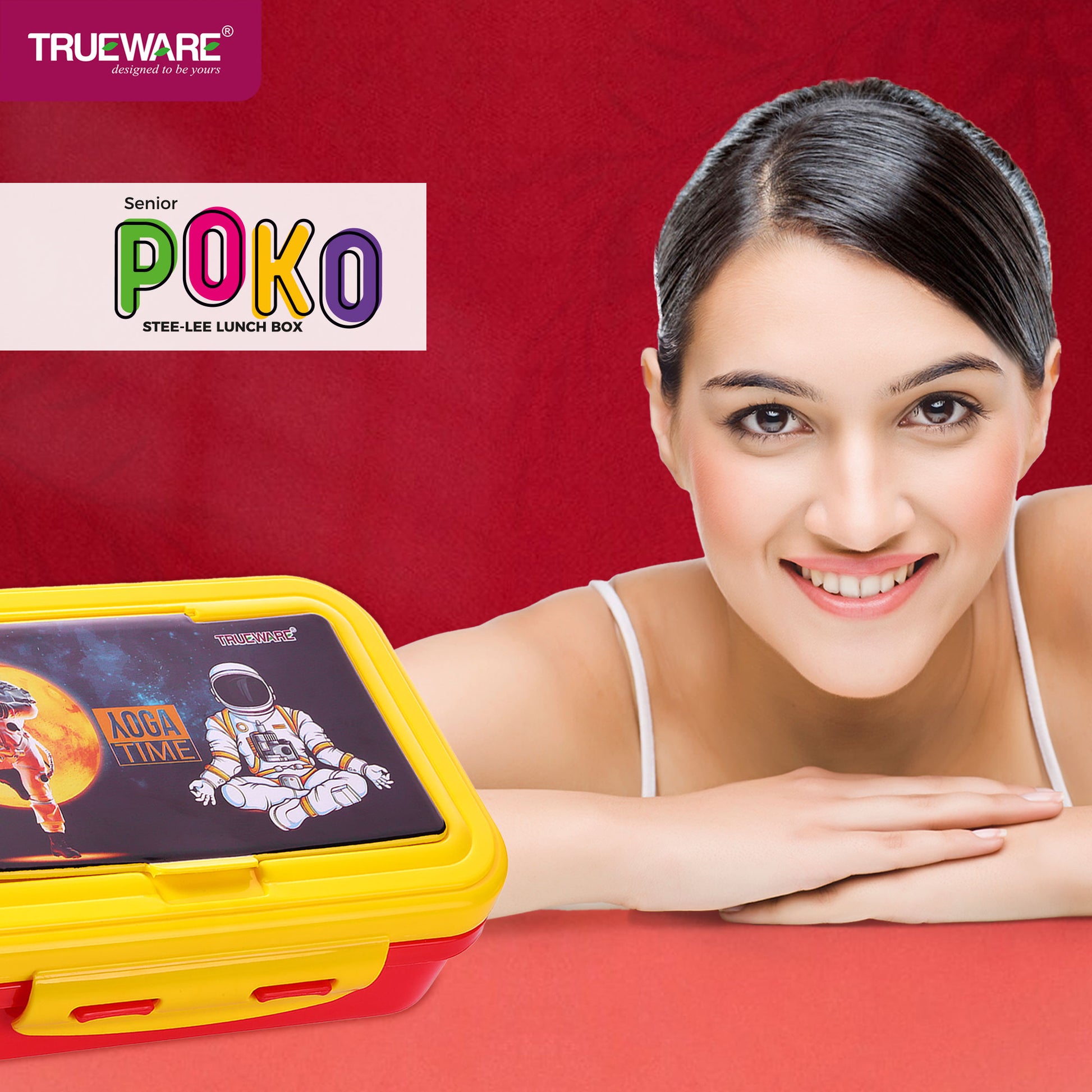 Trueware POKO Senior Steel Lee Pu Insulated Hot Lunch Box 900ML Big Container and 150 ML