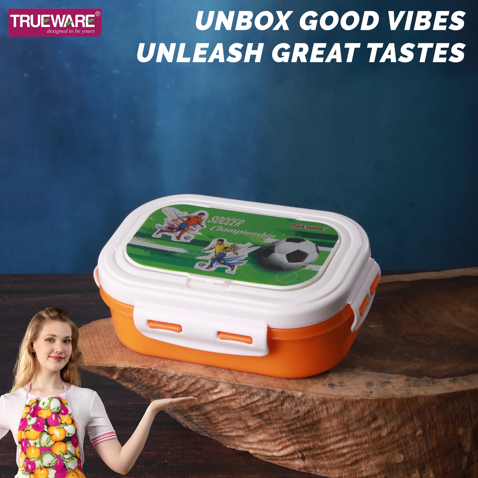 Trueware POKO Junior Steel Lee Pu Insulated Hot Lunch Box 600ML Big Container and 150 ML