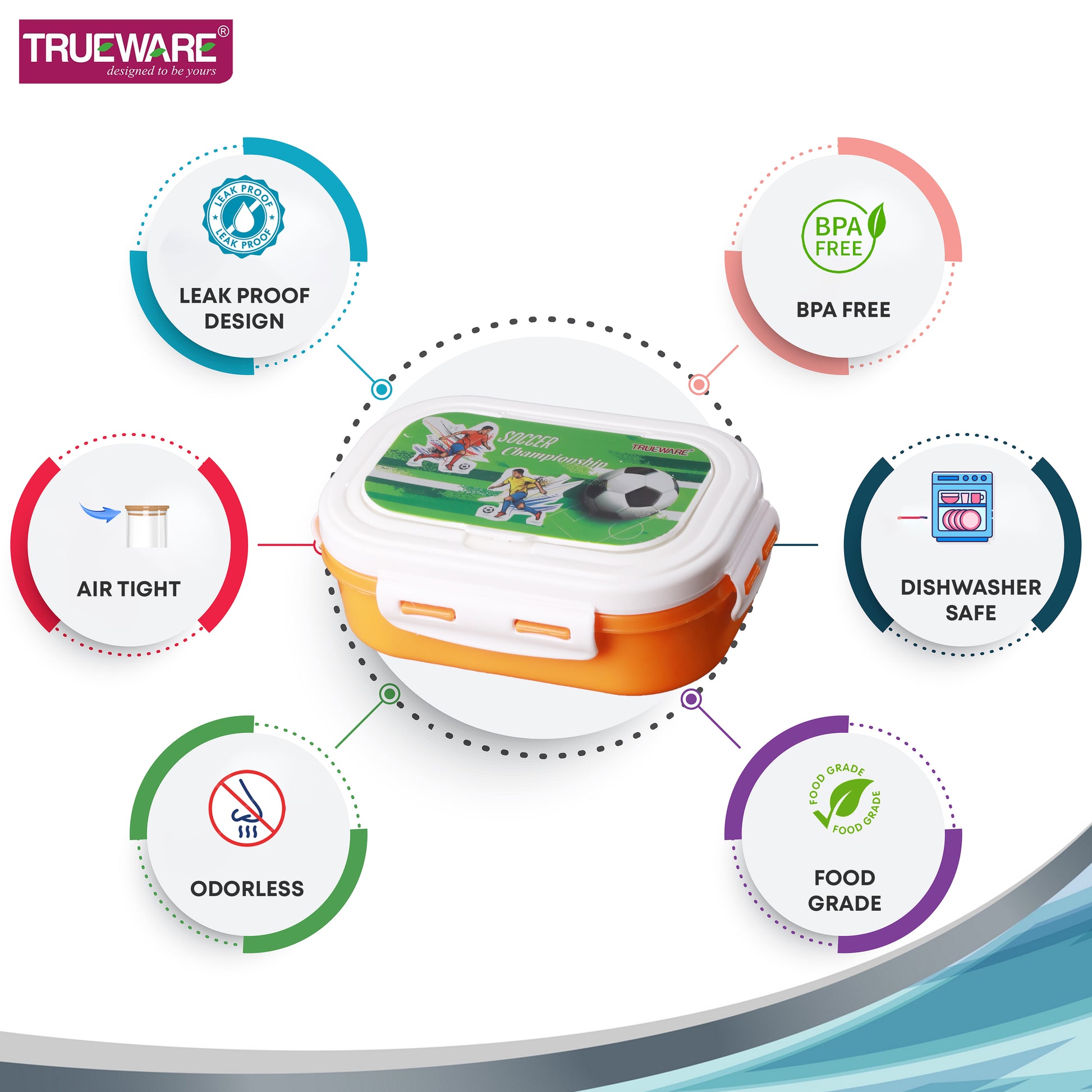 Trueware POKO Junior Steel Lee Pu Insulated Hot Lunch Box 600ML Big Container and 150 ML