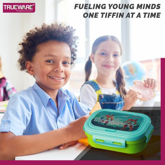 Trueware POKO Junior Steel Lee Pu Insulated Hot Lunch Box 600ML Big Container and 150 ML