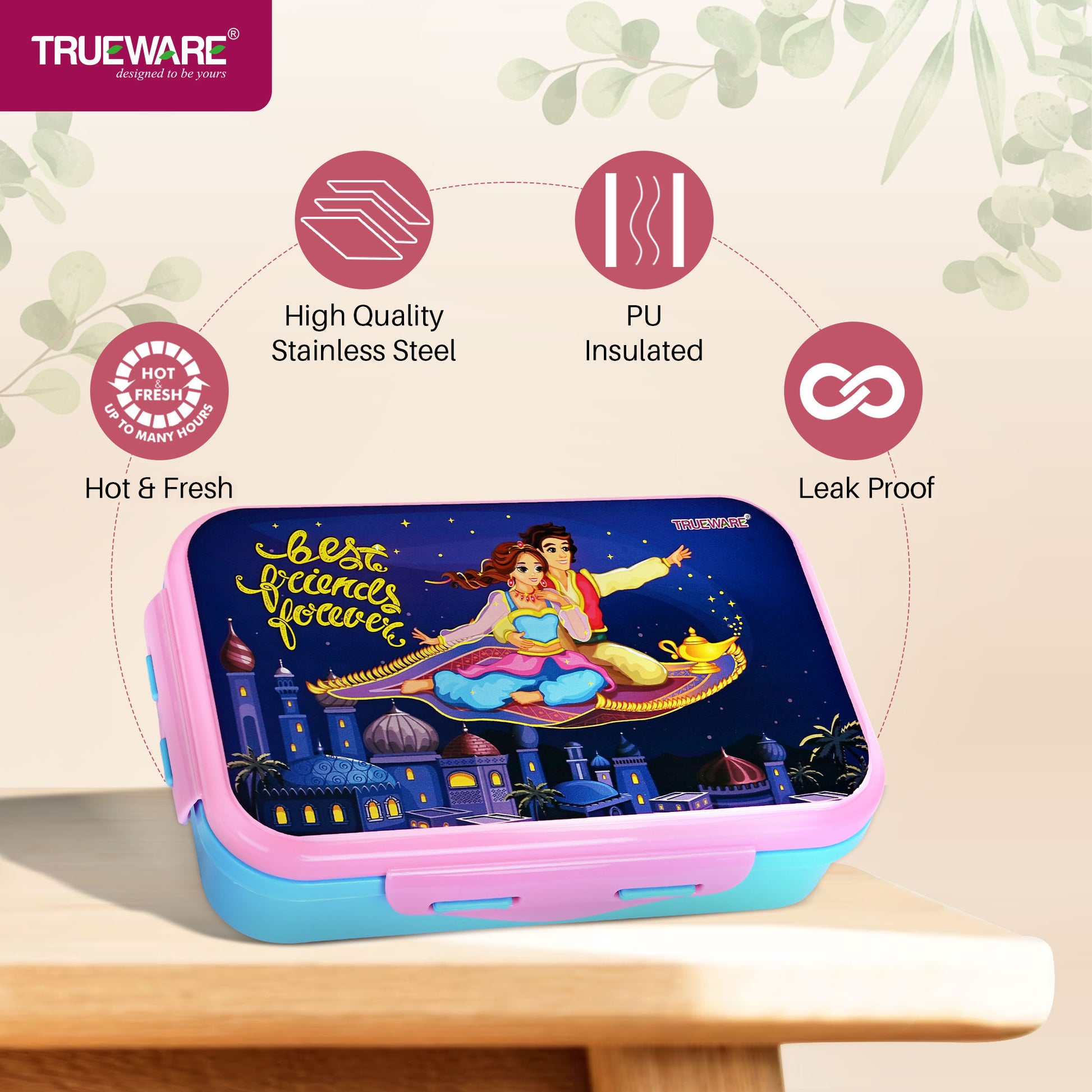 Trueware KOKO Senior Steel Lee Pu Insulated Hot Lunch Box 900ML Big Container and 150 ML