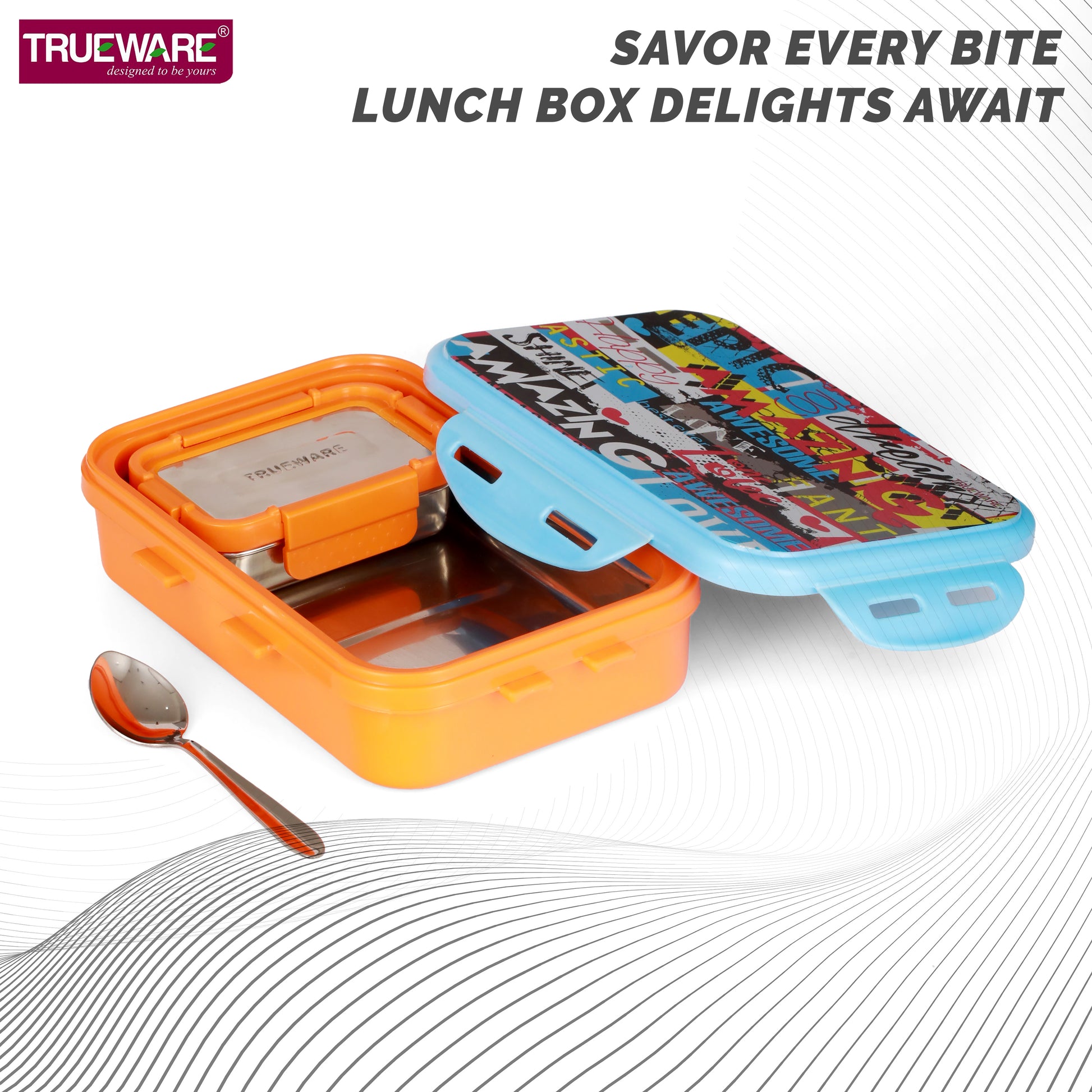 Trueware KOKO Senior Steel Lee Pu Insulated Hot Lunch Box 900ML Big Container and 150 ML