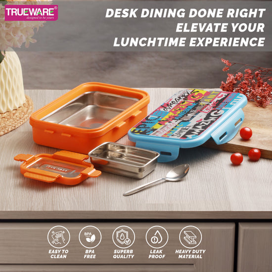 Trueware KOKO Senior Steel Lee Pu Insulated Hot Lunch Box 900ML Big Container and 150 ML