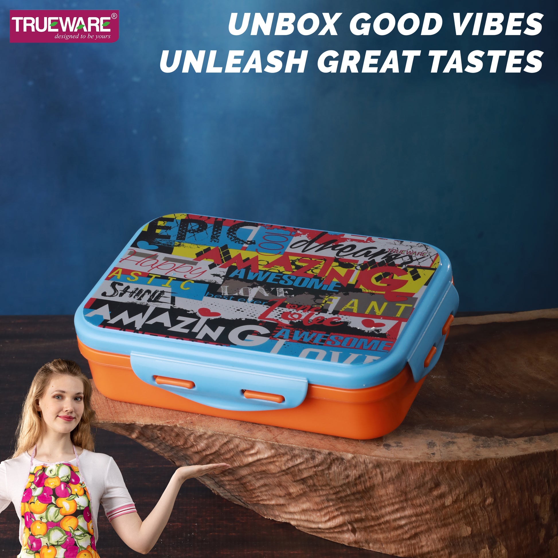 Trueware KOKO Senior Steel Lee Pu Insulated Hot Lunch Box 900ML Big Container and 150 ML