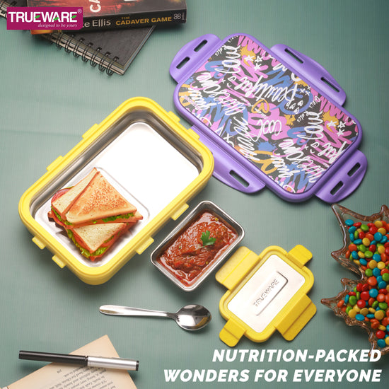 Trueware KOKO Senior Steel Lee Pu Insulated Hot Lunch Box 900ML Big Container and 150 ML