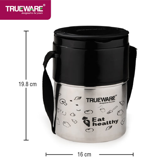 Trueware Steelex 3 Lunch Box with 3 Stainless Steel Container,300ml X3