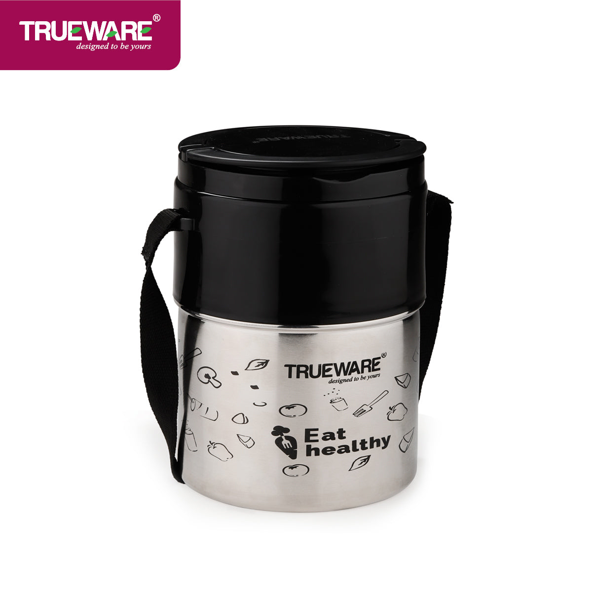 Trueware Steelex 3 Lunch Box with 3 Stainless Steel Container,300ml X3