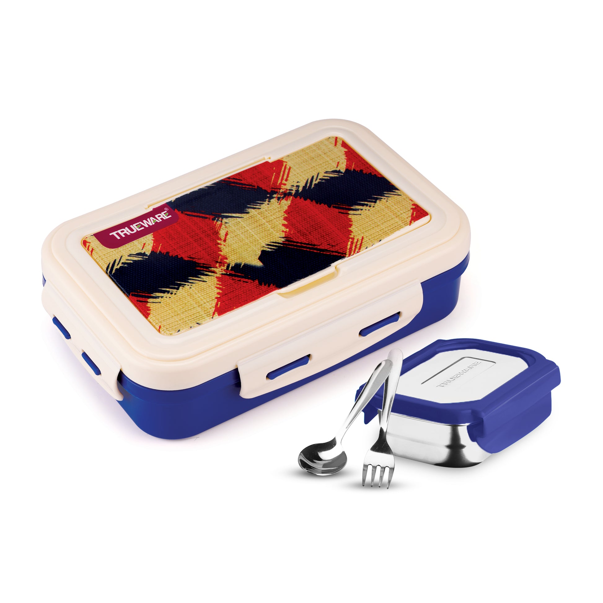 Trueware POKO Mint Junior Steel Lee Pu Insulated Hot Lunch Box 600ML Big Container and 150 ML Veggie Container