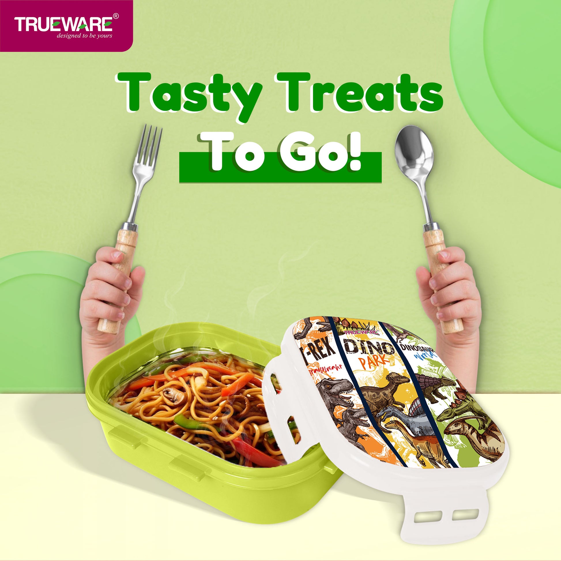 Trueware Byte Steel Lee Pu Insulated Hot Lunch Box 600ML Big Container & 150 ML Container