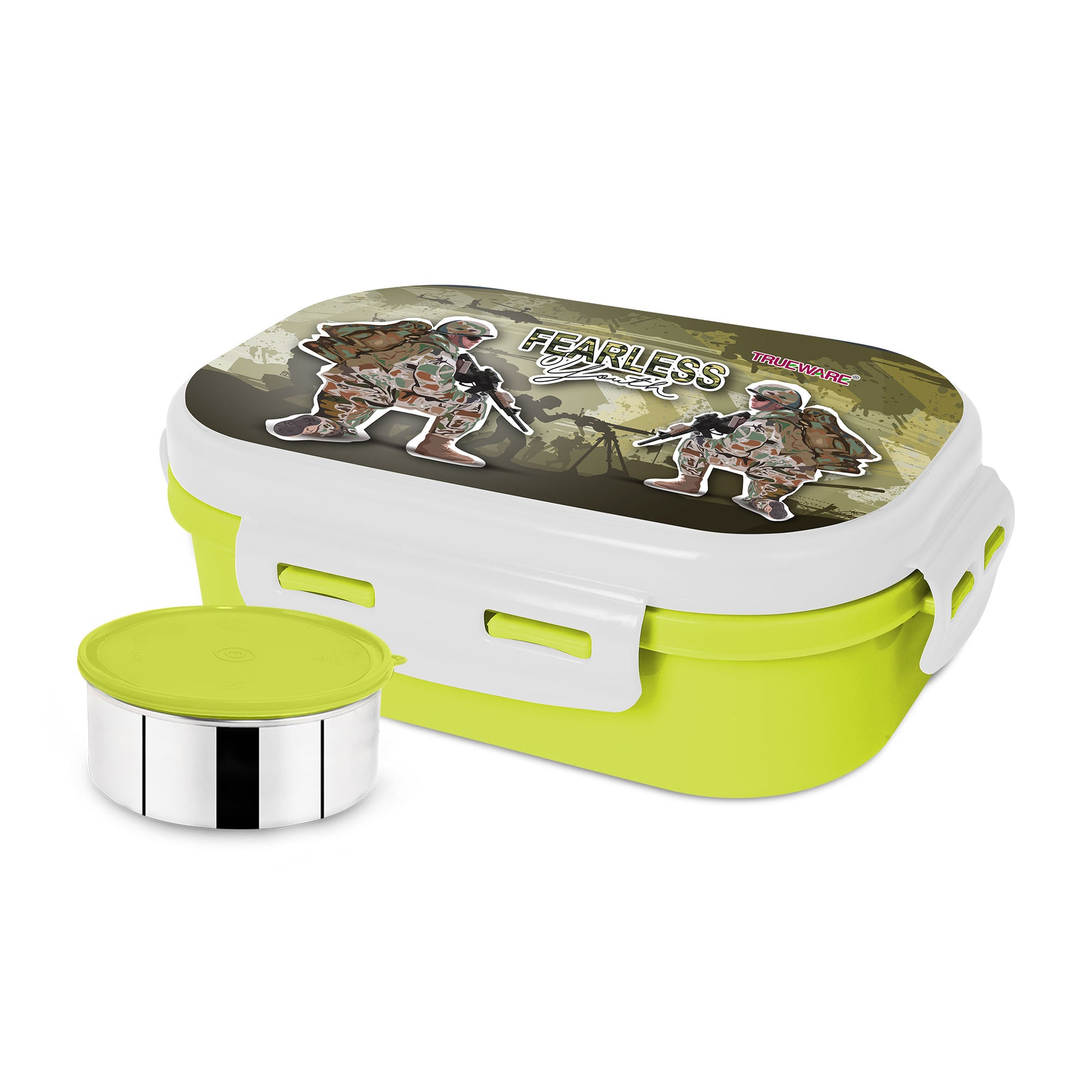 Trueware Byte Steel Lee Pu Insulated Hot Lunch Box 600ML Big Container & 150 ML Container