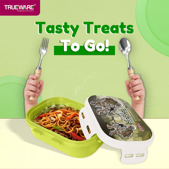 Trueware Byte Steel Lee Pu Insulated Hot Lunch Box 600ML Big Container & 150 ML Container