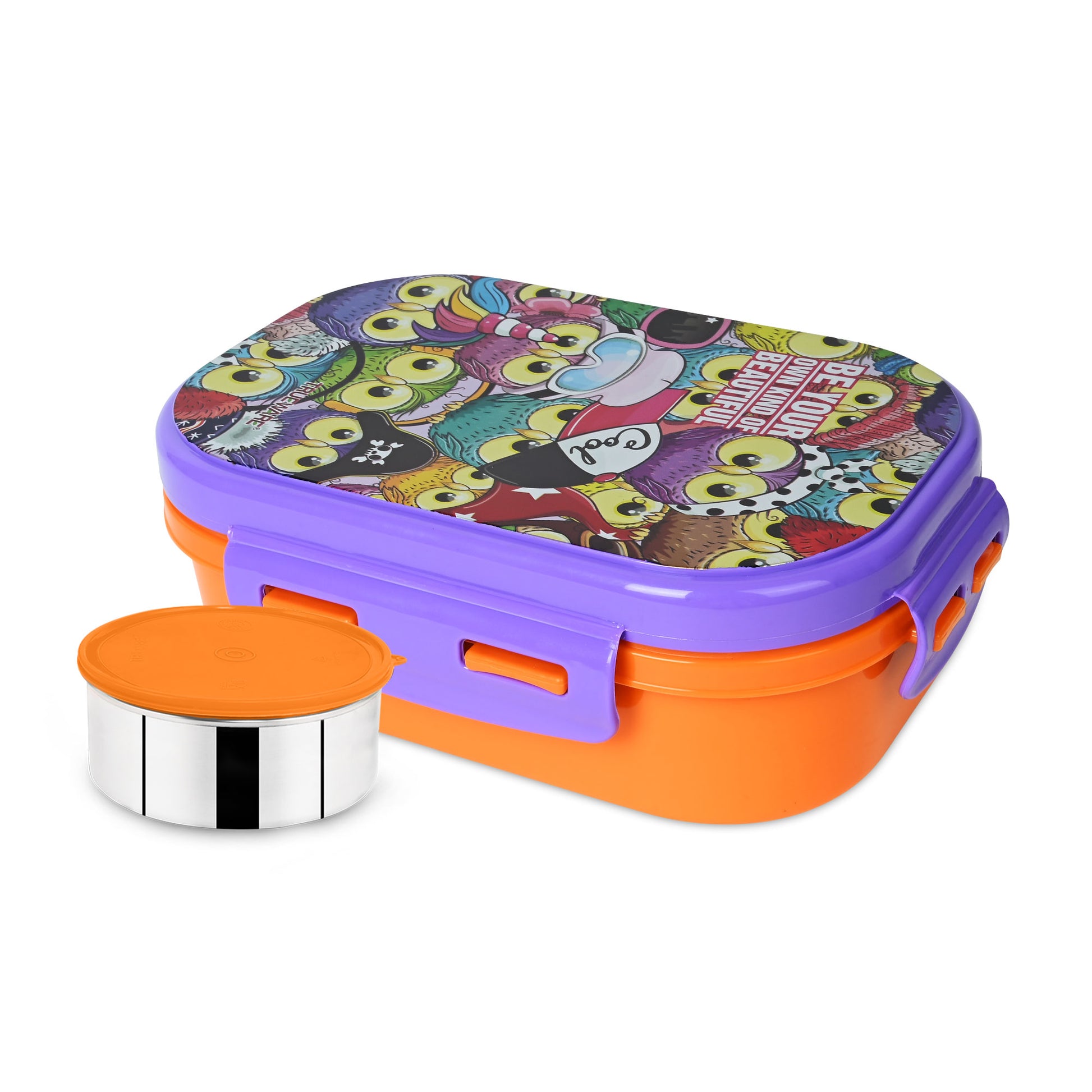 Trueware Byte Steel Lee Pu Insulated Hot Lunch Box 600ML Big Container & 150 ML Container