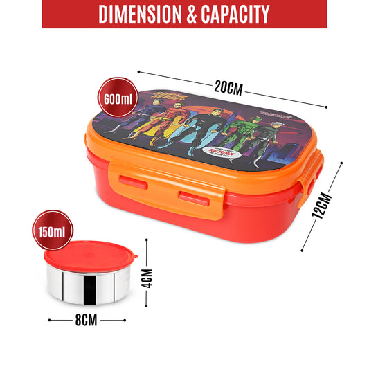 Trueware Byte Steel Lee Pu Insulated Hot Lunch Box 600ML Big Container & 150 ML Container