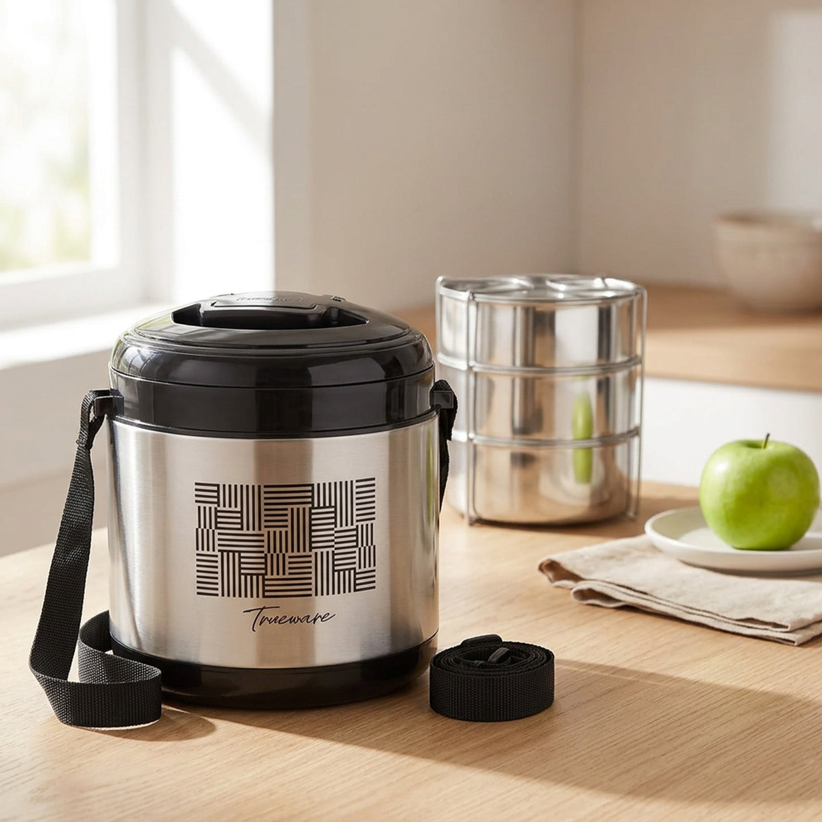 Trueware Legend 3 Stainless Steel Lunch Box | 3 × 300 ml