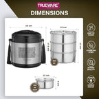 Trueware Legend 3 Stainless Steel Lunch Box | 3 × 300 ml