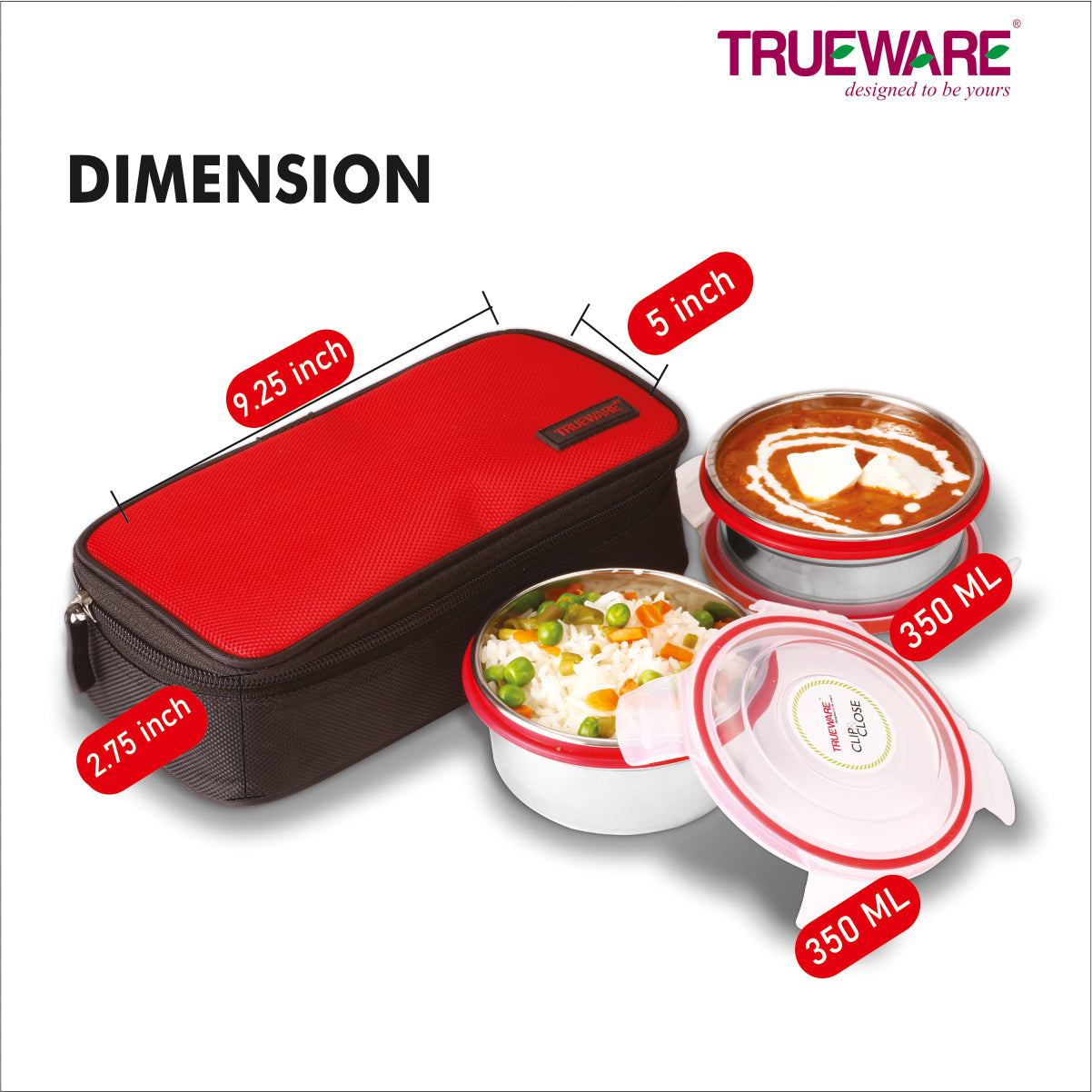 Lunch Box Steel Dura 2 Pcs Container