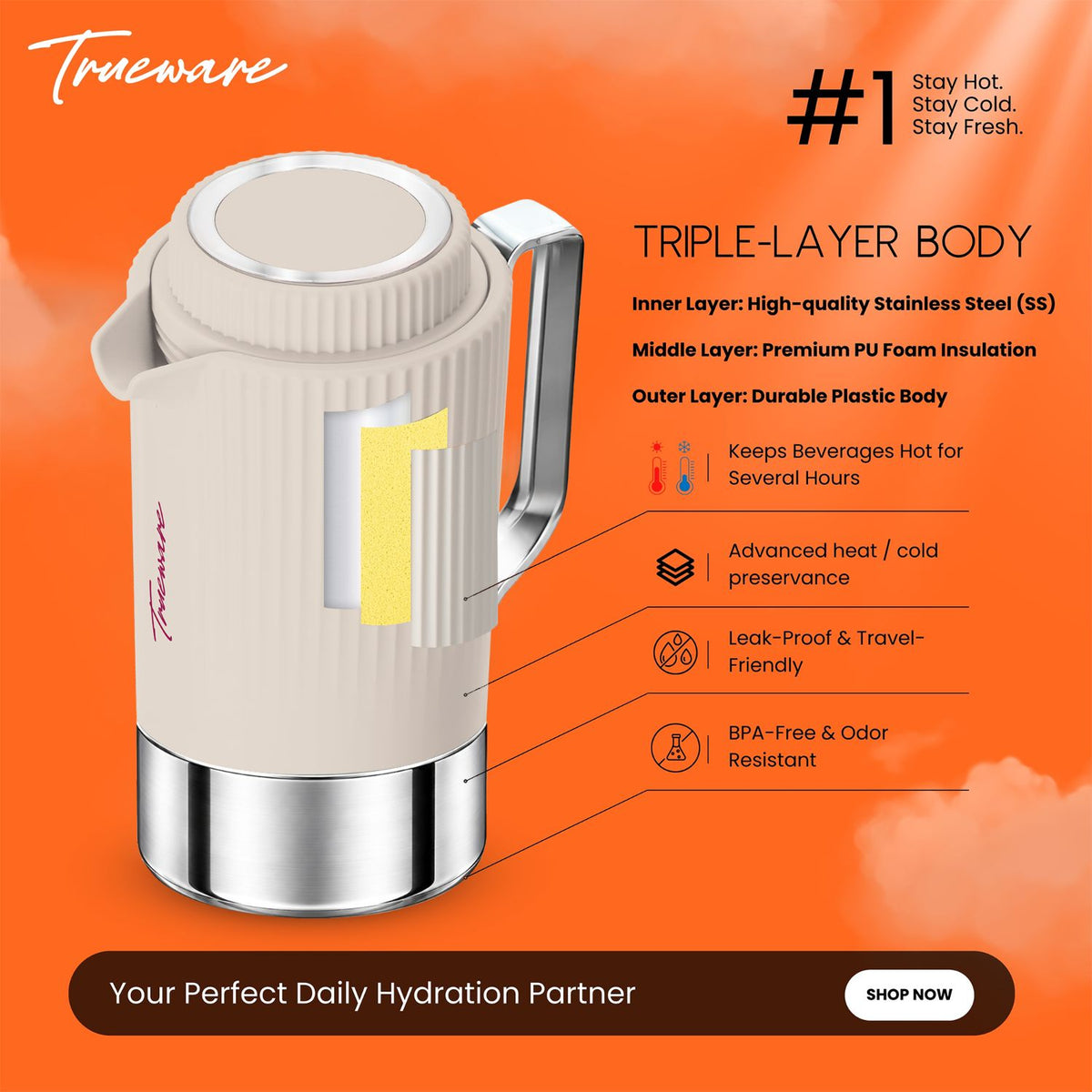 Trueware Omega 1200 Flask | 1000 ml