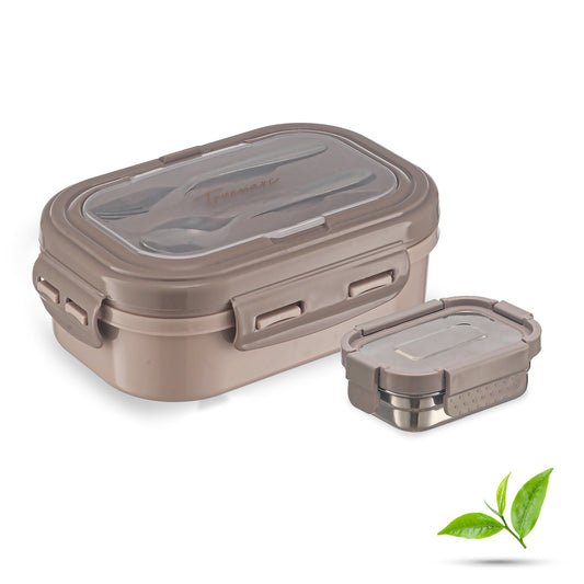 Trueware Picaso Jr. Insulated Inner Steel Thermoware BPA Free, Airtight, Food Grade, 2 Containers Lunch Box 750 ML
