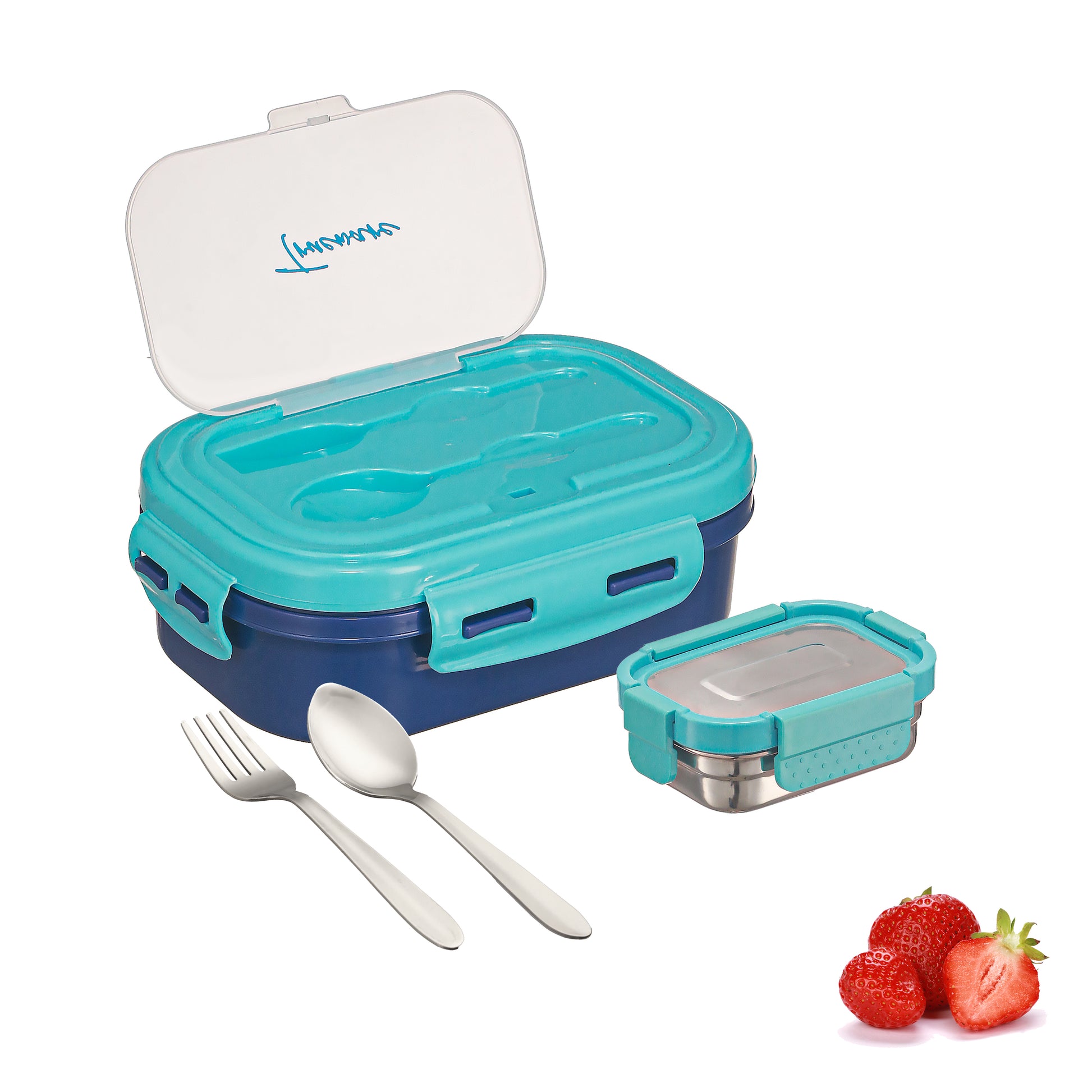 Trueware Picaso Insulated Inner Steel Thermoware BPA Free, Airtight, Food Grade, 2 Containers Lunch Box 750 ML