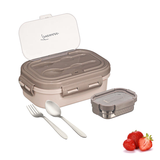 Trueware Picaso Insulated Inner Steel Thermoware BPA Free, Airtight, Food Grade, 2 Containers Lunch Box 750 ML